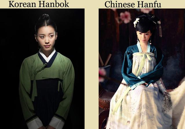 中国vs日韩服饰对比图的相关图片