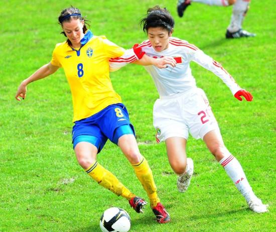 瑞典女足vs中国女足的相关图片